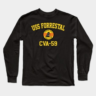 USS Forrestal CVA-59 Tonkin Gulf Yacht Club Long Sleeve T-Shirt